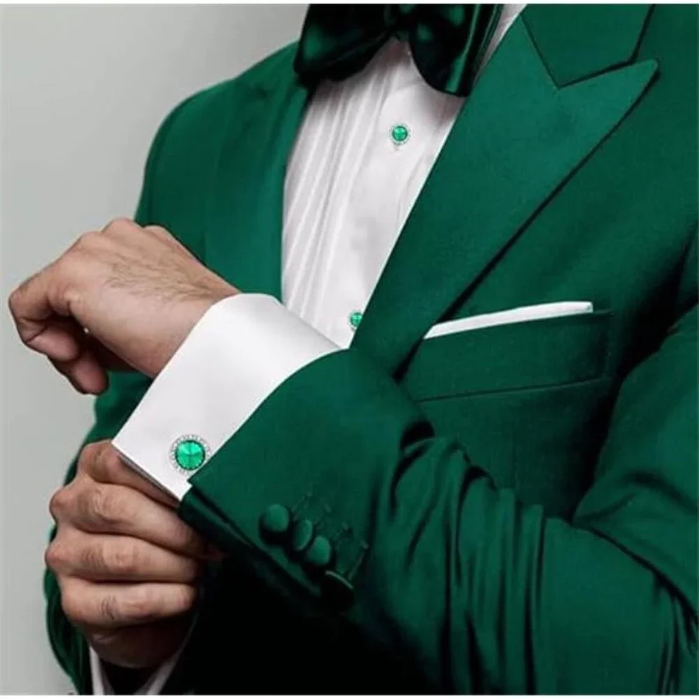 Men's Birthstone Tuxedo Studs and Cufflinks Set